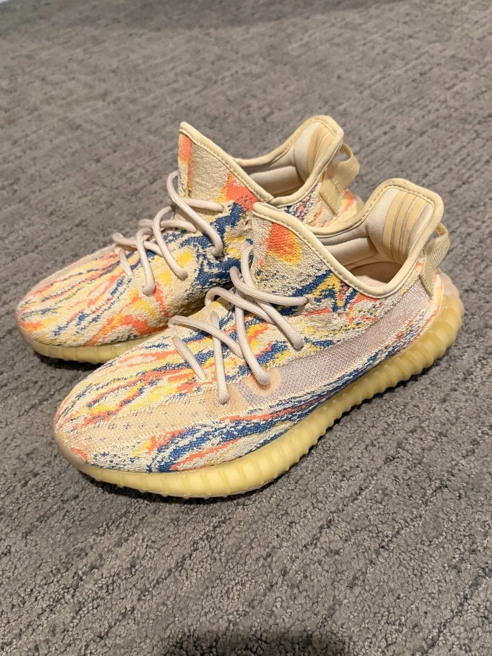 adidas Kids Multicolor Knit Sneakers in Yellow, Blue & Orange